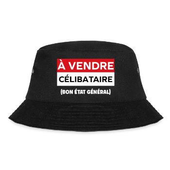 Junggeselle - Bucket Hat - Schwarz - Vorne - Lela (165cm)
