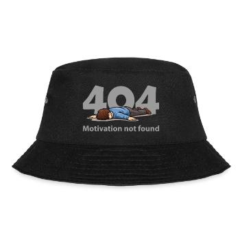 Motivation Not Found – Error 404 - Bucket Hat - black - Front - Lela (165cm)