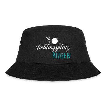 Ostsee Insel LIEBLINGSPLATZ RÜGEN Lustiges - Bucket Hat - Schwarz - Vorne - Lela (165cm)
