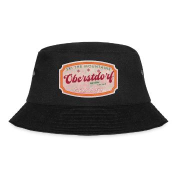 Oberstdorf Bavaria Retro Ski-Marke - Bucket Hat - Schwarz - Vorne - Lela (165cm)