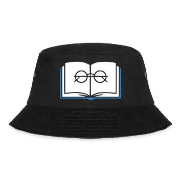 Book and Glasses Outline - Bucket Hat - black - Front - Lela (165cm)