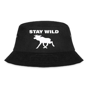 STAY WILD - Bucket Hat - Schwarz - Vorne - Lela (165cm)