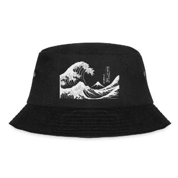 Great Wave Kanagawa Japanese Art - Bucket Hat - black - Front - Lela (165cm)