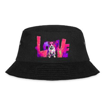 LOVE Gift for Jack Russell Owner Dog Fans - Bucket Hat - black - Front - Lela (165cm)