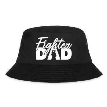 Fighter Dad White Silhouette Bold Slogan Art - Bucket Hat - black - Front - Lela (165cm)