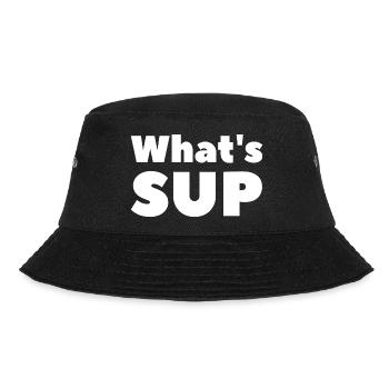 What's SUP Stand Up Paddling Wortwitz - Bucket Hat - Schwarz - Vorne - Lela (165cm)