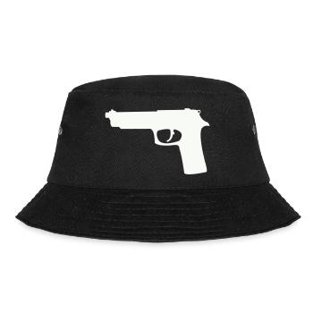 Pistol silhouette in contrast - Bucket Hat - black - Front - Lela (165cm)