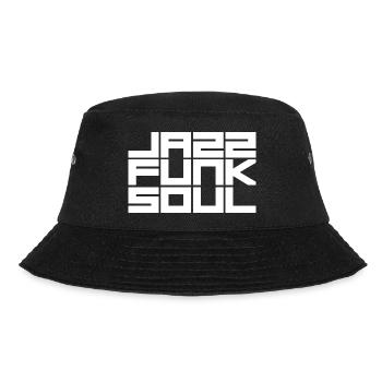 Monochromes Rastergeometrisches Muster - Bucket Hat - Schwarz - Vorne - Lela (165cm)