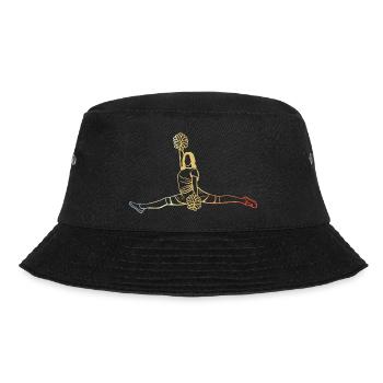 Weiblicher Cheerleader Zeichnung - Bucket Hat - Schwarz - Vorne - Lela (165cm)