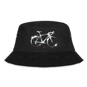 Rennrad Tusche Kunst Illustration Radsport - Bucket Hat - Schwarz - Vorne - Lela (165cm)