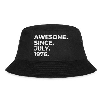 Since July 1976 – Awesome Vintage Typo - Bucket Hat - black - Front - Lela (165cm)