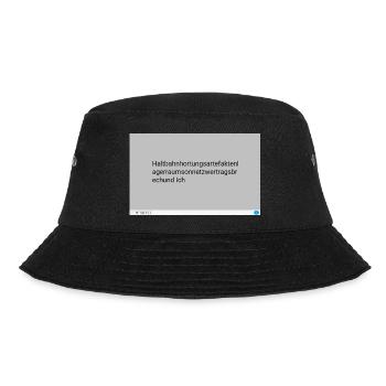 Kryptische Textmuster Grau Neon - Bucket Hat - Schwarz - Vorne - Lela (165cm)