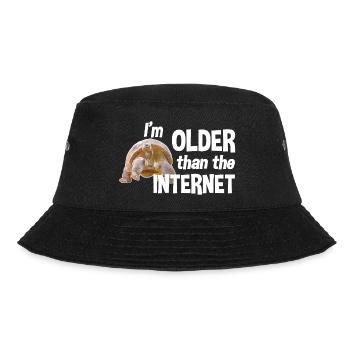 I’m older than the Internet - Schildkröte - Bucket Hat - Schwarz - Vorne - Lela (165cm)