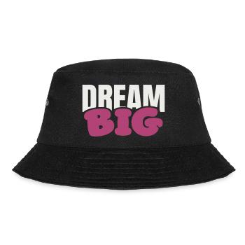 Dream Big Bold Pink Typography - Bucket Hat - black - Front - Lela (165cm)