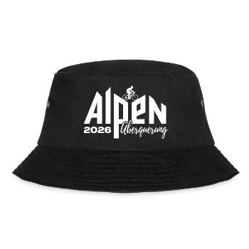Alpen Überquerung 2026 - Fahrrad - Bucket Hat - Schwarz - Vorne - Lela (165cm)