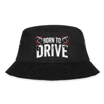 Geboren, um Turbo zu fahren - Bucket Hat - Schwarz - Vorne