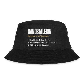 Handballerin Definition – Lustiges Damen Shirt - Bucket Hat - Schwarz - Vorne