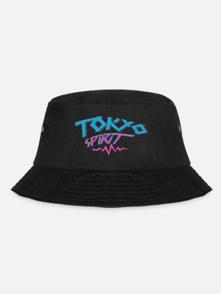 Tokio Spirit Neon-Graffiti - Bucket Hat - Schwarz