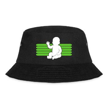 Baby Motiv winken Body Strampler Lustige Sprüche - Bucket Hat - Schwarz - Vorne