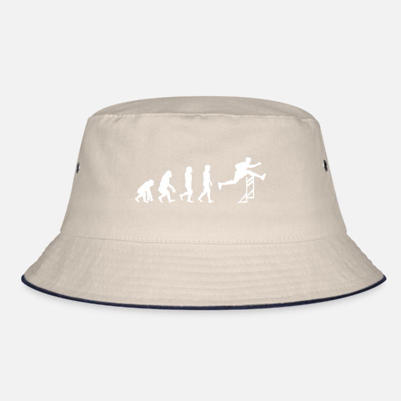 Hurdles Hurdling Hurdler Running Runner Evolution Bucket Hat