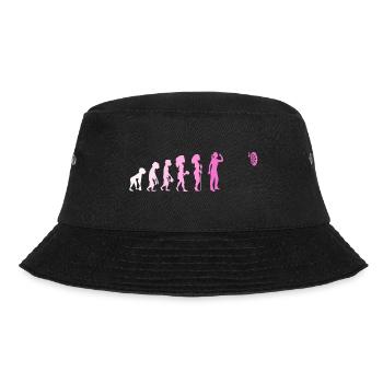 Darts Evolution Dartspielerin Dart Geschenk Frauen - Bucket Hat - Schwarz - Vorne - Lela (165cm)