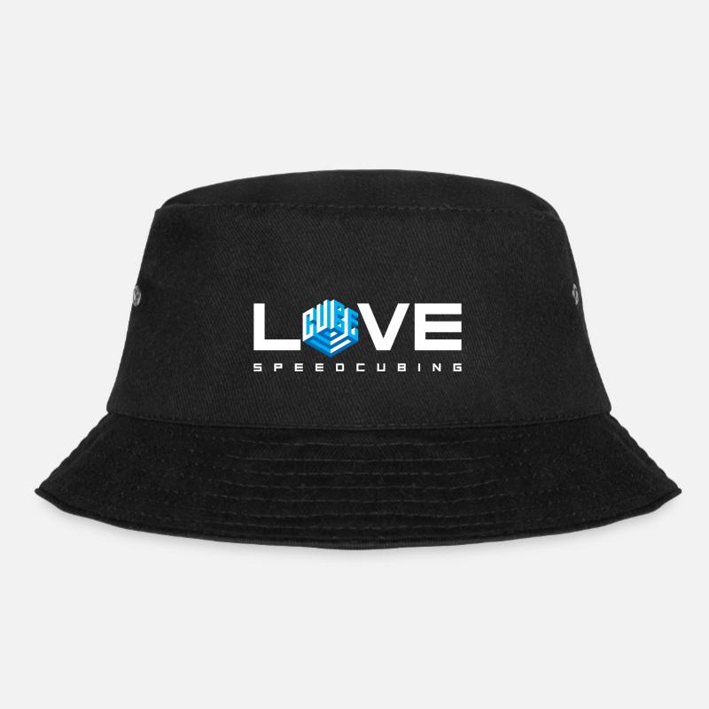 Speedcubing Love. Cubing-Cube-Cuber-Speedcubing - Bucket Hat - black