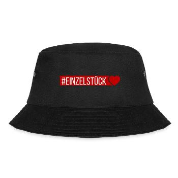 Einzelstück Herz - Bucket Hat - Schwarz - Vorne - Lela (165cm)