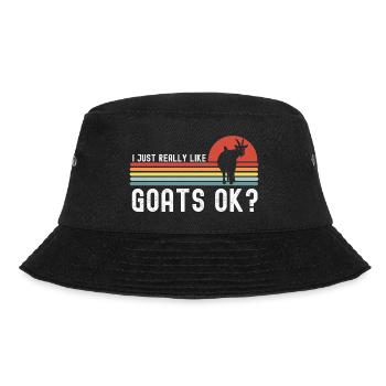 Ziege - Bucket Hat - Schwarz - Vorne - Lela (165cm)