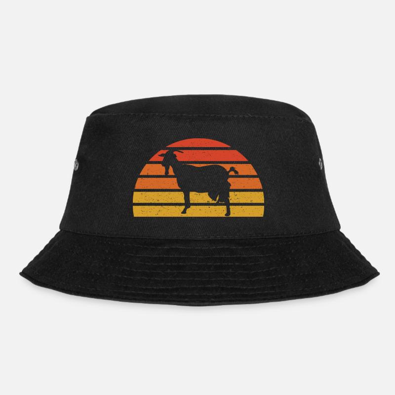 Ziege - Bucket Hat - Schwarz