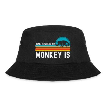 Affe - Bucket Hat - Schwarz - Vorne - Lela (165cm)