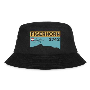 Figerhorn Sonnenaufgang Aufstieg Wanderung Wandern - Bucket Hat - Schwarz - Vorne - Lela (165cm)