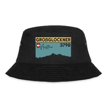 Großglockner Besteigung Tour Finisher Andenken - Bucket Hat - Schwarz - Vorne - Lela (165cm)