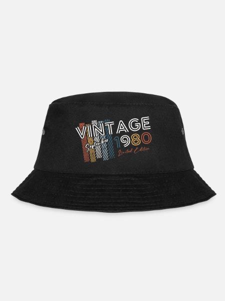 44. Geburtstag Vintage September 1980 Jahrgang 80 - Bucket Hat - Schwarz
