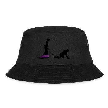Hochzeit Brautpaar Leine - Bucket Hat - Schwarz - Vorne - Lela (165cm)