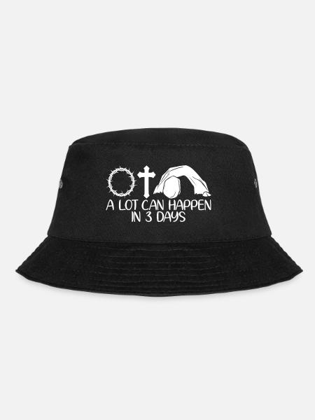 A lot can happen in 3 days - Bucket Hat - black
