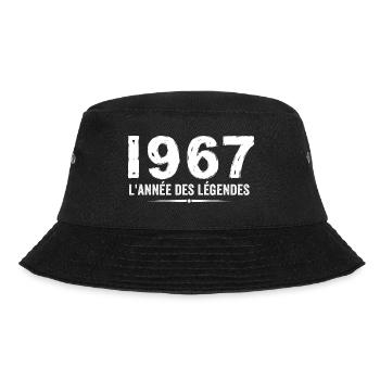 1967 Jahr der Legenden - 1967 Jubiläumsgeschenk - Bucket Hat - Schwarz - Vorne - Lela (165cm)