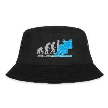 evolution motorbiking, motorrad, motorcycling - Bucket Hat - Schwarz - Vorne - Lela (165cm)