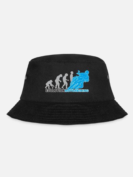 evolution motorbiking, motorcycle, motorcycling - Bucket Hat - black