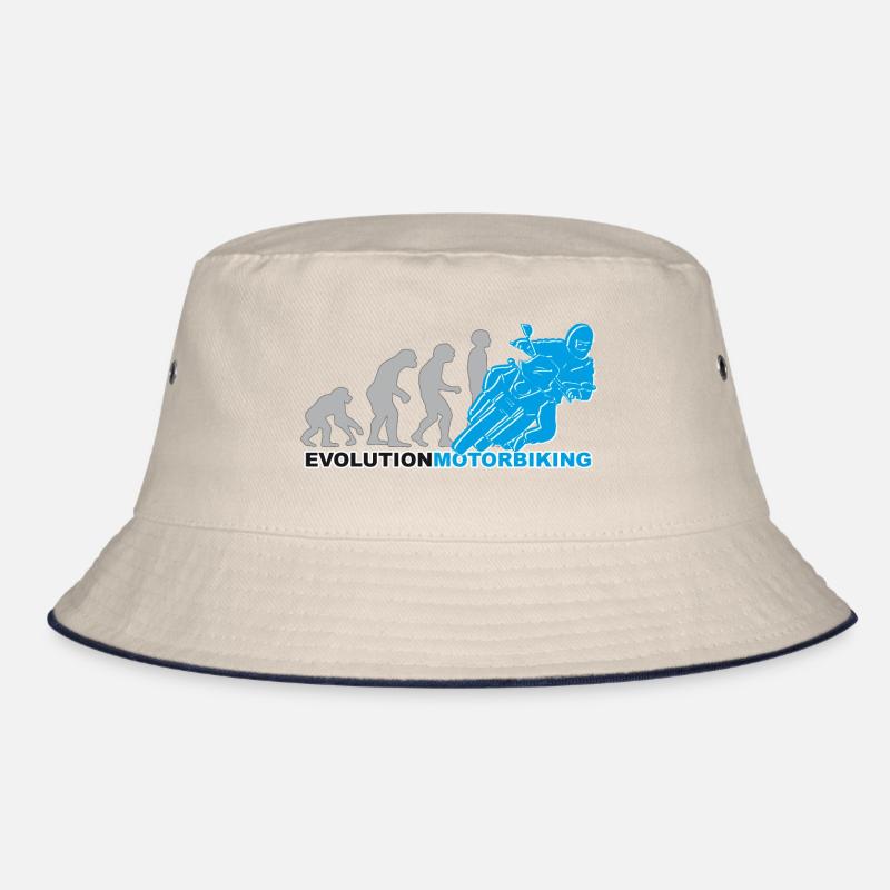 evolution motorbiking, motorrad, motorcycling Bucket Hat