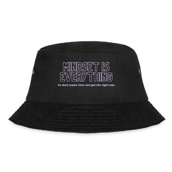 Mindset is everything - Bucket Hat - Schwarz - Vorne - Lela (165cm)