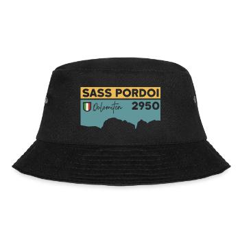 Sass Pordoi Hiking Pordoi Peak Sella Dolomites - Bucket Hat - black - Front - Lela (165cm)