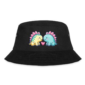 Dinosaure Stégosaure Couple Amour Couple Amoureux - Bob - noir - Devant - Lela (165cm)