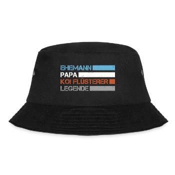 Ehemann Papa Koi Flüsterer Legende - Bucket Hat - Schwarz - Vorne - Lela (165cm)