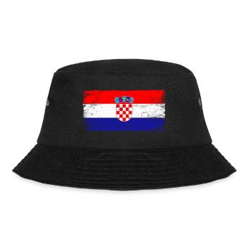 Kroatien Flagge kroatische Fahne für Patrioten - Bucket Hat - Schwarz - Vorne - Lela (165cm)