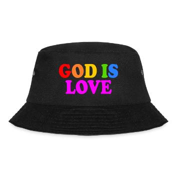 God is love - Bucket Hat - Schwarz - Vorne - Lela (165cm)