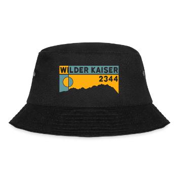 Wilder Kaiser Kaiserkrone Wandern Kitzbühel Tirol - Bucket Hat - Schwarz - Vorne - Lela (165cm)