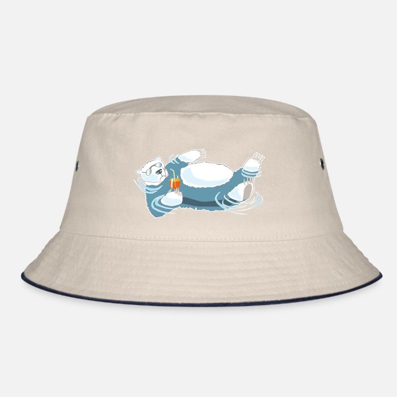 Polar Bear aperolling after climate change Bucket Hat