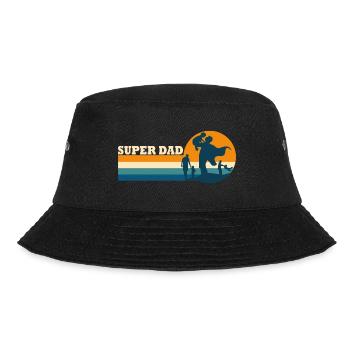 Papa superpapa cadeau fête des pères - Bob - noir - Devant - Lela (165cm)