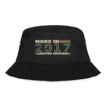 Vintage 2017 2017 Birthday Gift Born in 2017 - Bucket Hat - black - Front - Lela (165cm)
