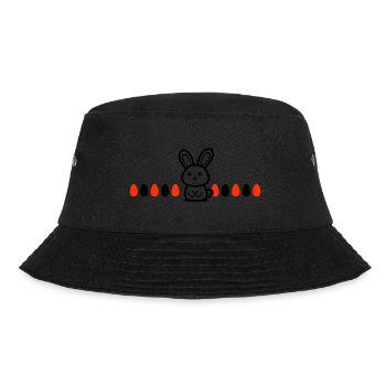 Hase Ostern - Bucket Hat - Schwarz - Vorne - Lela (165cm)